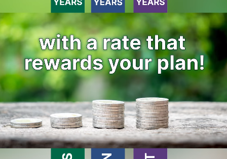 CDs growing with a rate that rewards your plan!